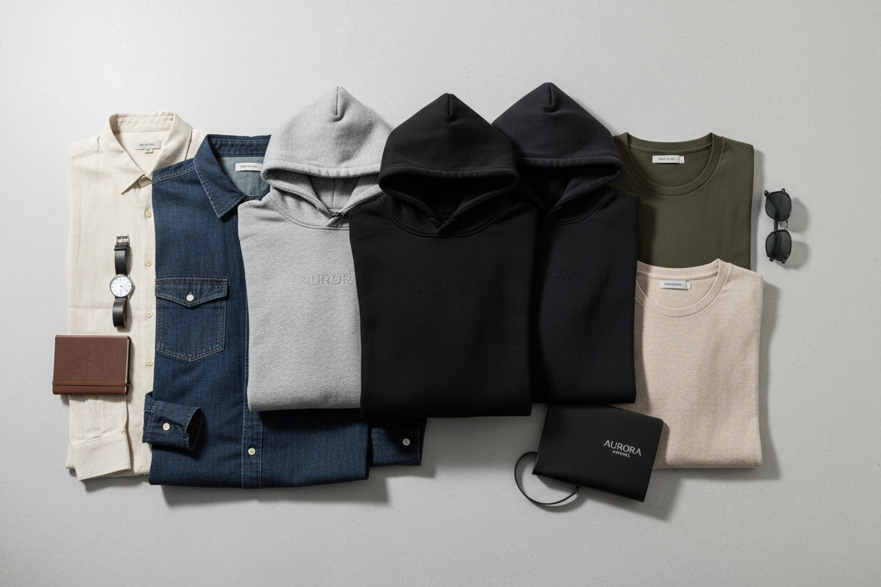 Herren Hoodies und Shirt