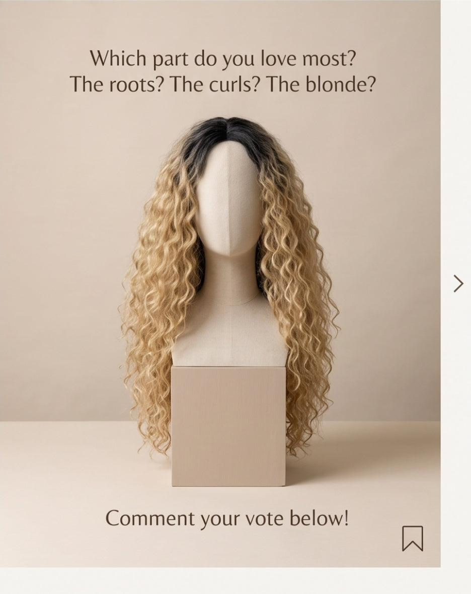 26 Zoll Ombre Blonde Lace Front Perücke Lockig Synthetische Wig Dunkler Ansatz