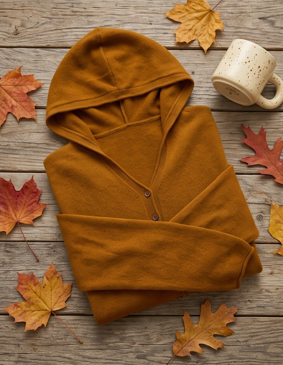 Leichte Wolljacke mit Kapuze