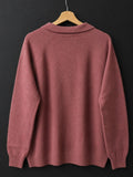 Damen Wollpullover  , Wolle Feinstrick V-Ausschnitt Langarm