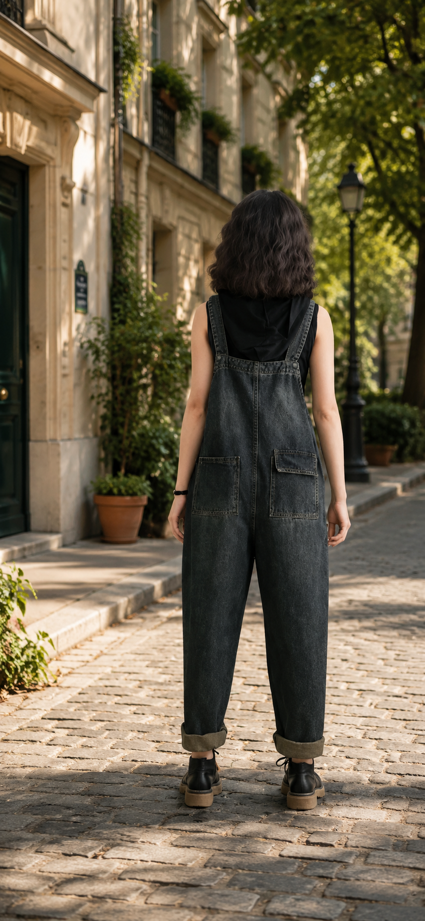 Trendige Damen Latzhose Denim Locker Freizeitlook, Sommer!
