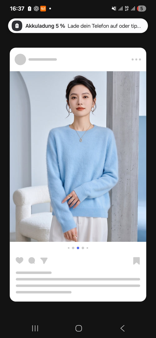 Damen Luxus Kaschmir Wollmix Pullover – Weich, Leicht & Elegant