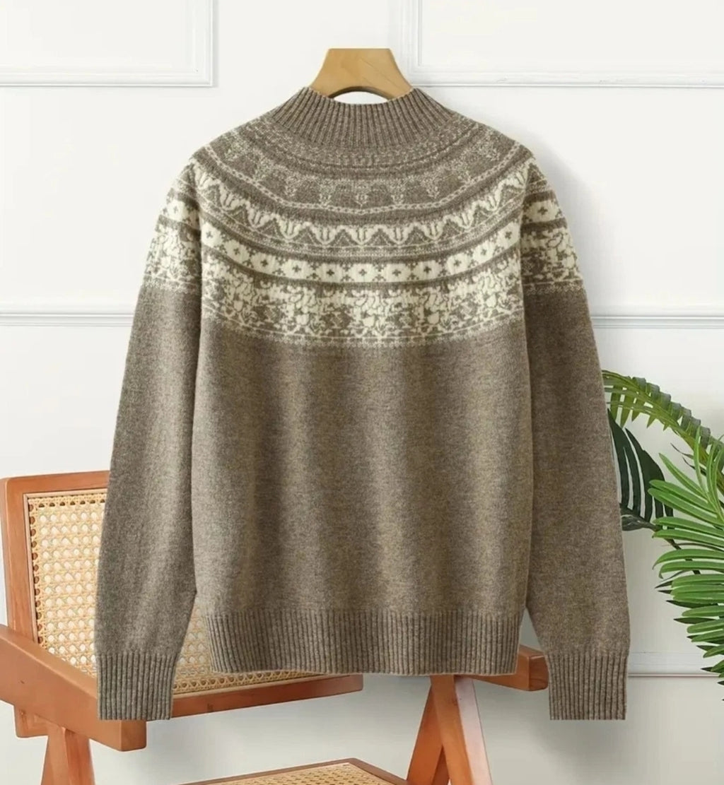 „Damen Norweger Pullover warm Winter Strickpullover weich.