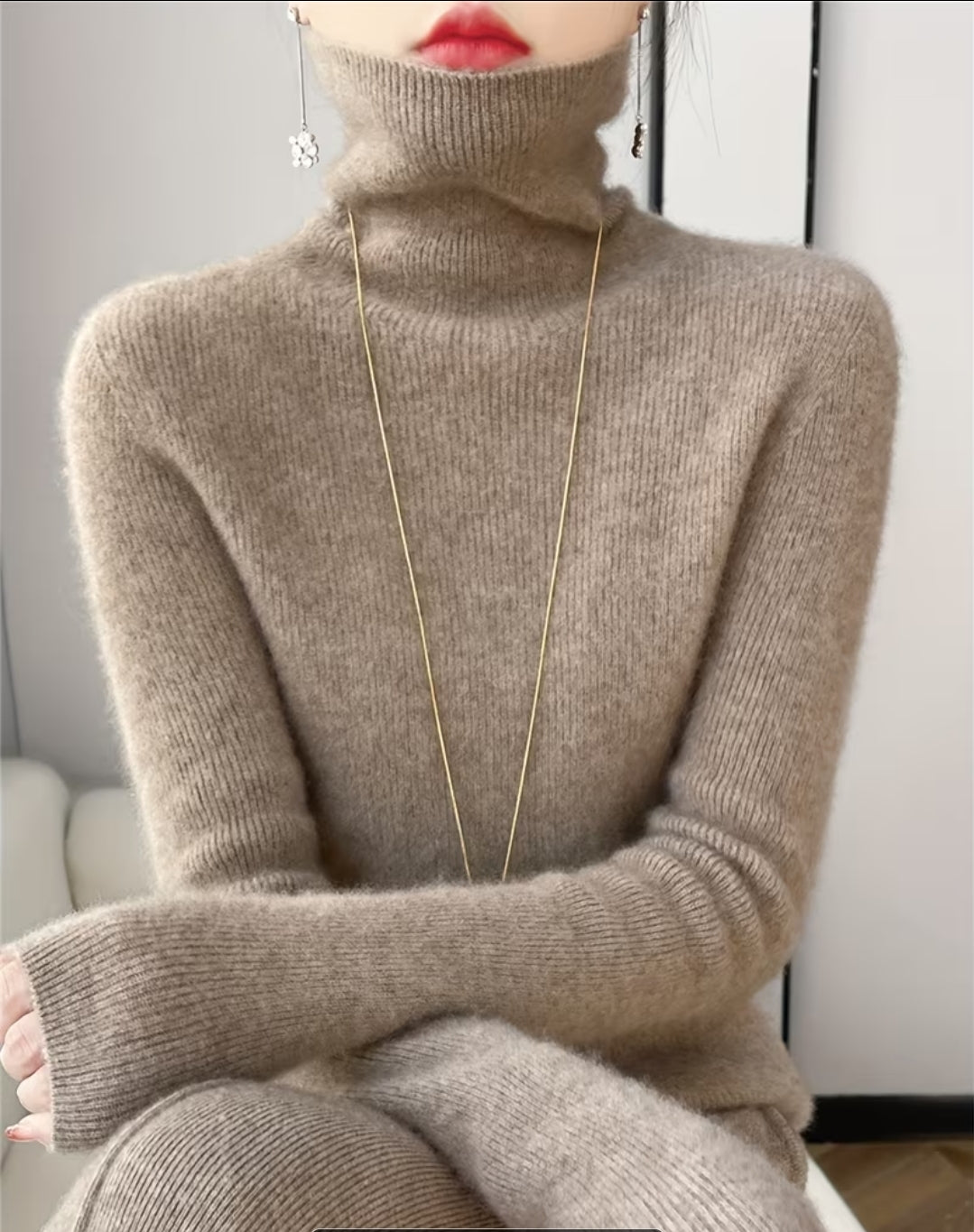 Damen Merino Wollpullover   Figurbetont, warm, hautfreundlich,...