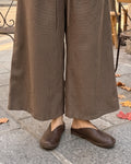 Weite Damen-Culotte aus Baumwolle mit Karomuster | Elastischer Bund | Hosenrock
