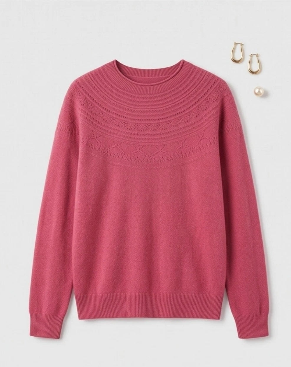 Damen Sweater Langarm Pullover – Lockerer Fit, Warm & Weich,