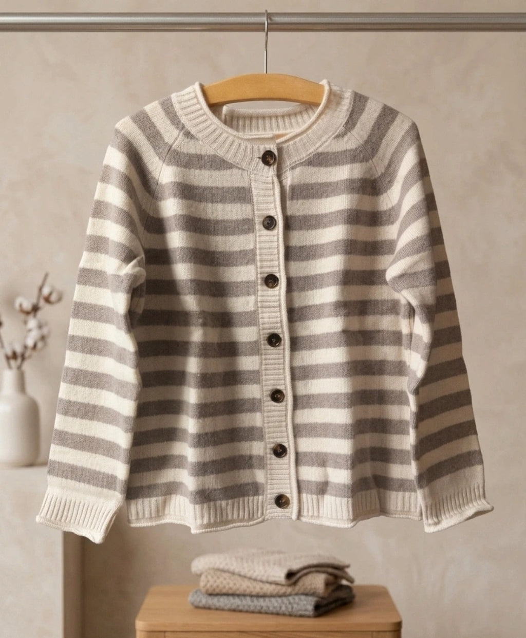 Wolle-Strickjacke