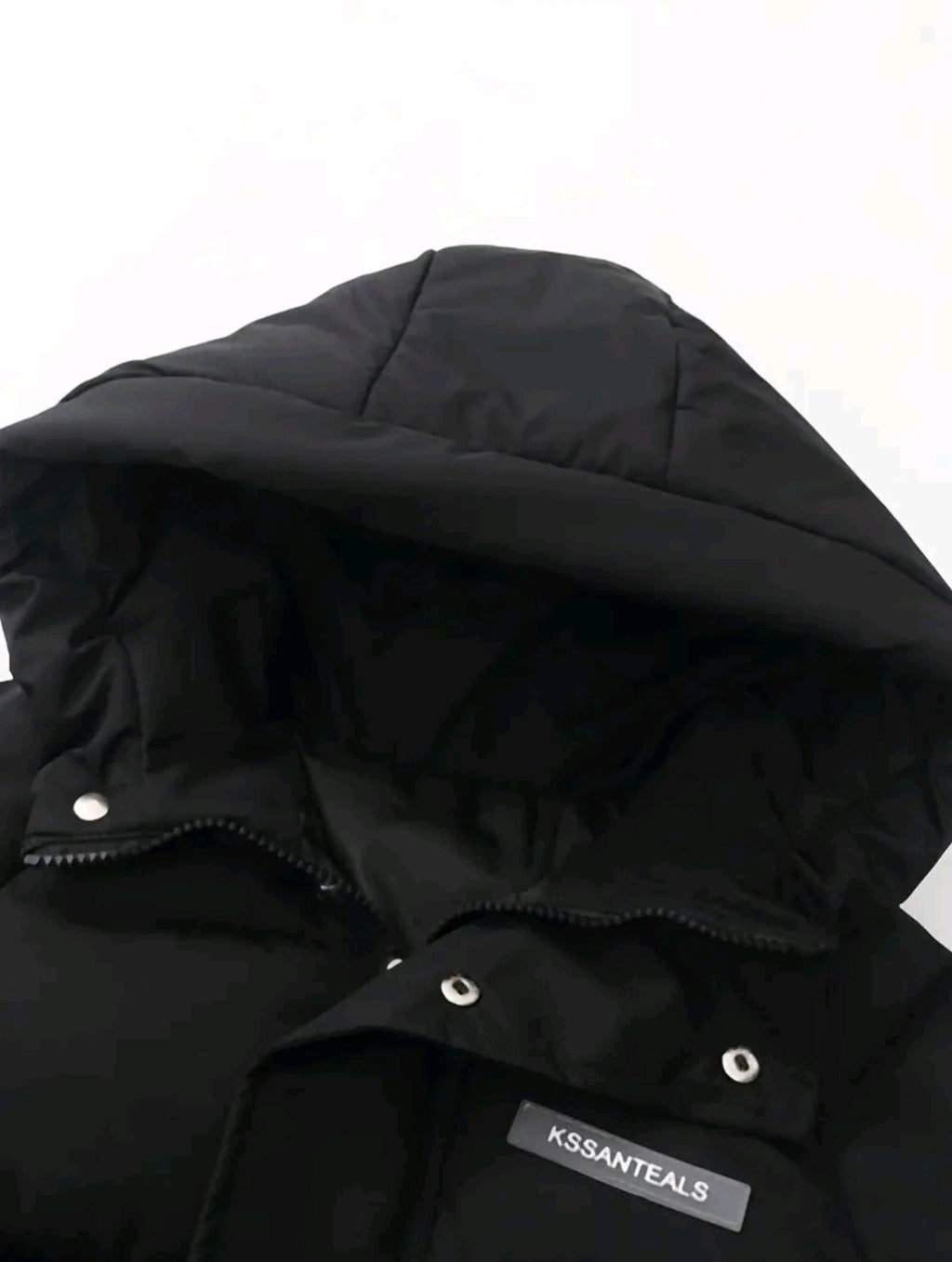 Kinder Winterjacke Jungen Schwarz Parka Gefüttert Kapuze Größe 130 Warm