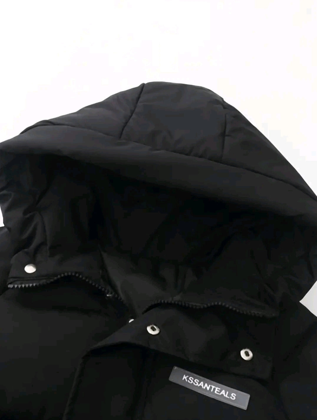 Kinder Winterjacke Jungen Schwarz Parka Gefüttert Kapuze Größe 130 Warm