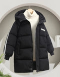 Kinder Winterjacke Jungen Schwarz Parka Gefüttert Kapuze Größe 130 Warm