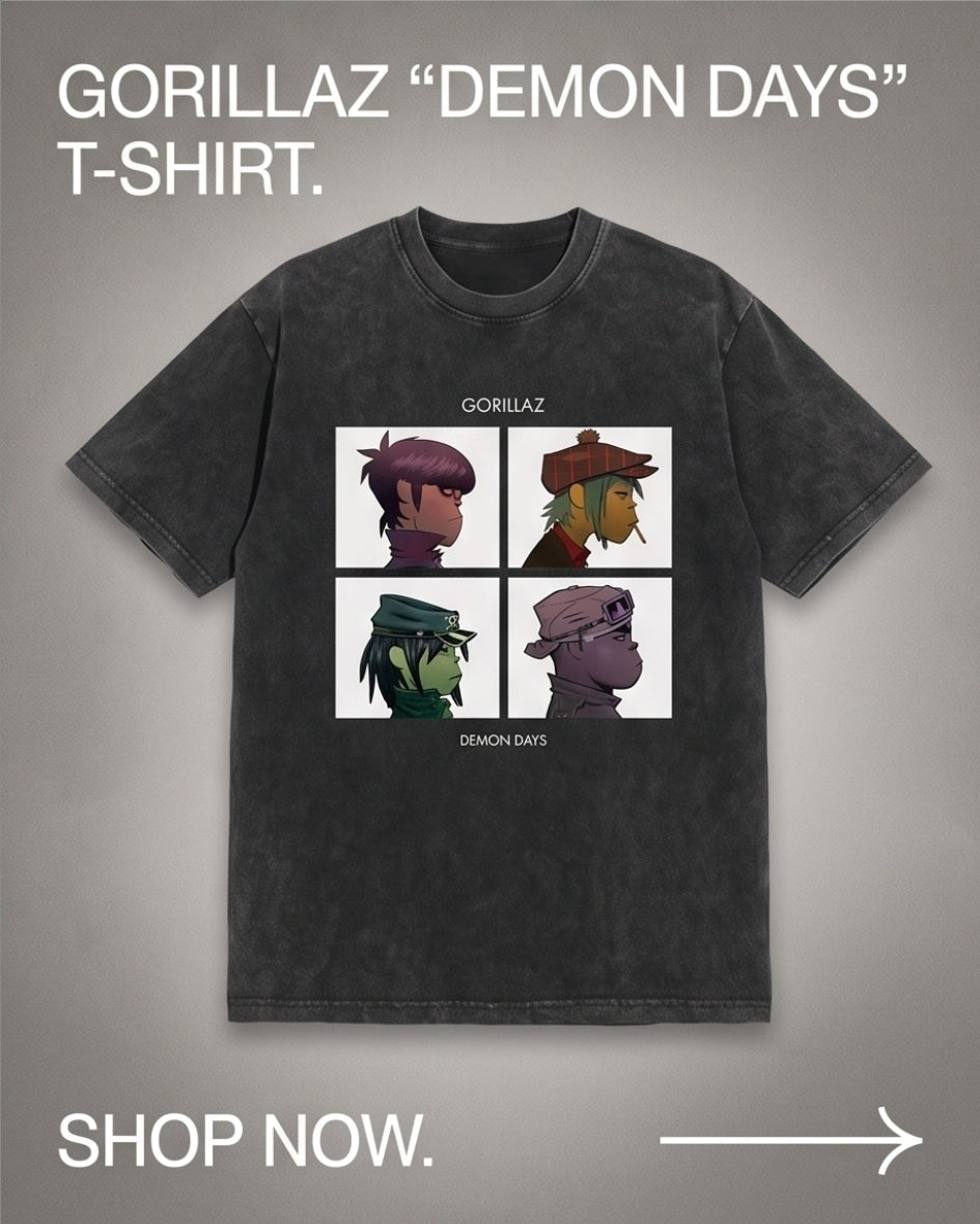 Herren Vintage Style-Baumwolle Tshirt  mit Gorillas Print.