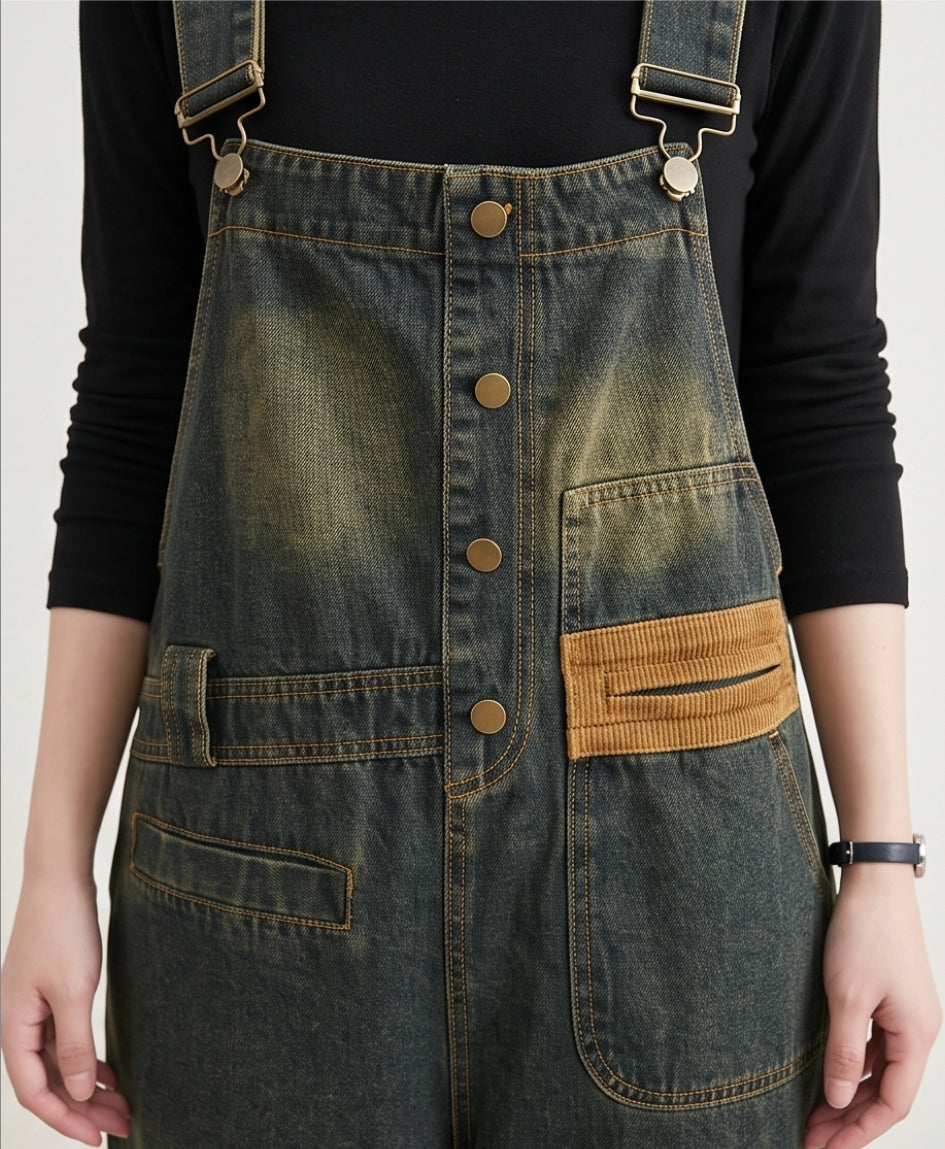 Damen Jeans-Latzhose – Lässig & bequem