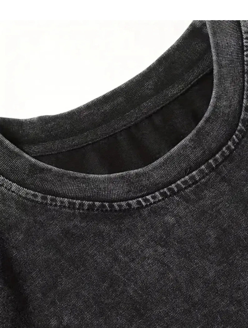 Schwarzes  T-Shirt Vintage Style Basketball Druck Unisex Streetwear .