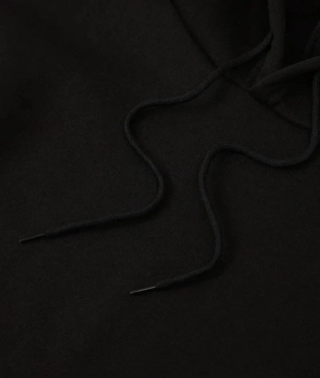Herren Dünn Lässiges Sweatshirt – Reverse Buchstaben Print –Mit Kordelzugtaschen
