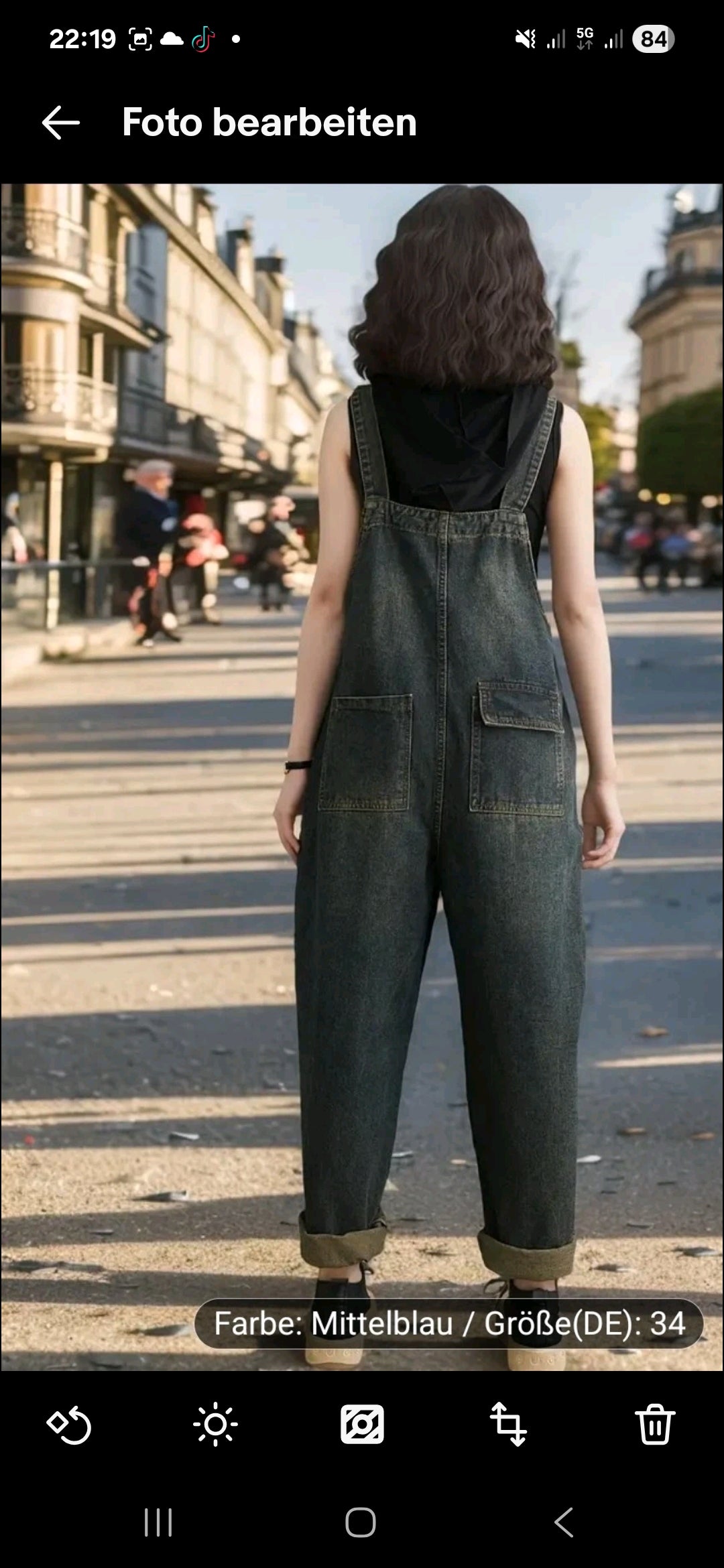 Trendige Damen Latzhose Denim Locker Freizeitlook, Sommer!