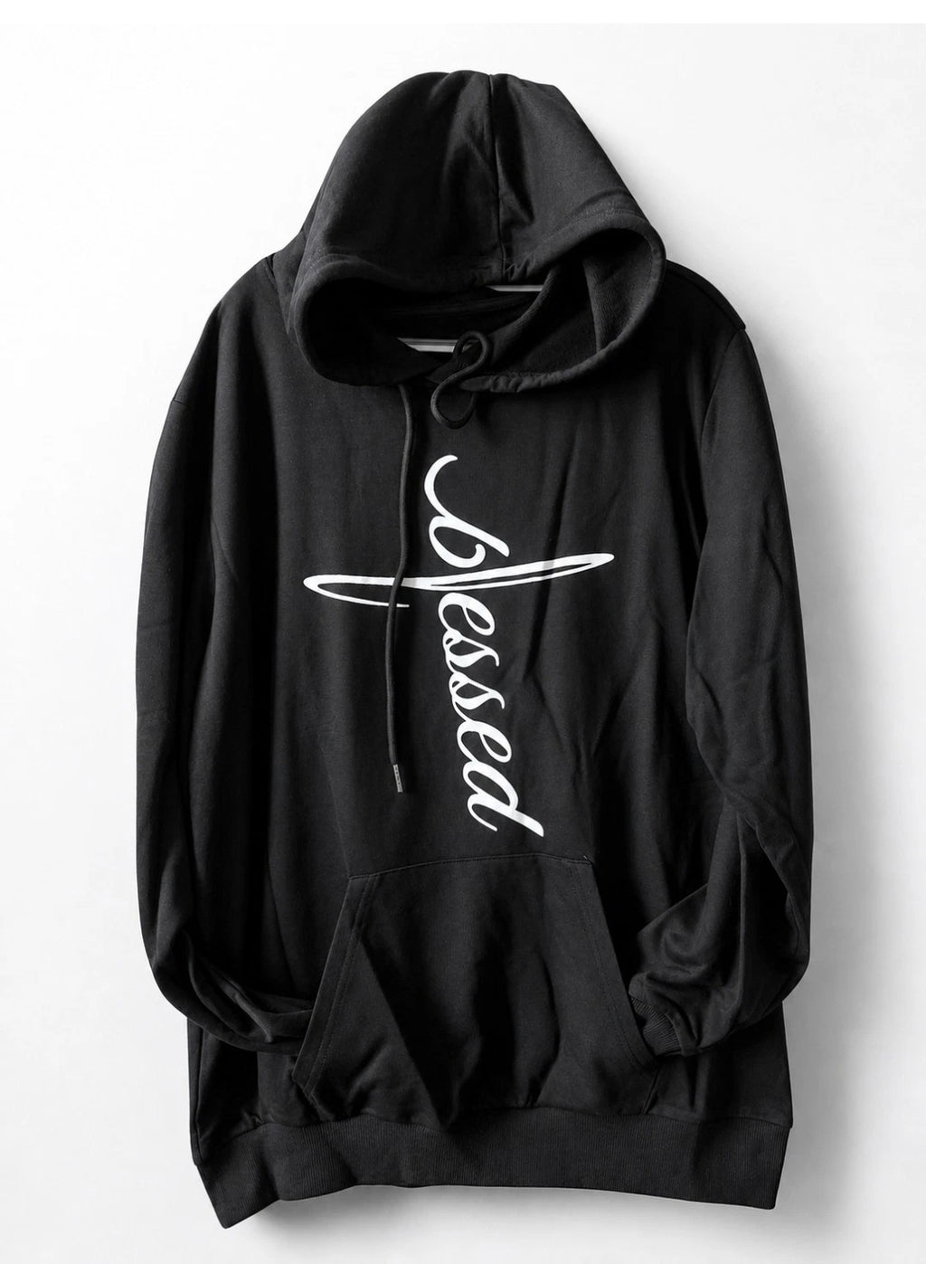 Herren Dünn Lässiges Sweatshirt – Reverse Buchstaben Print –Mit Kordelzugtaschen