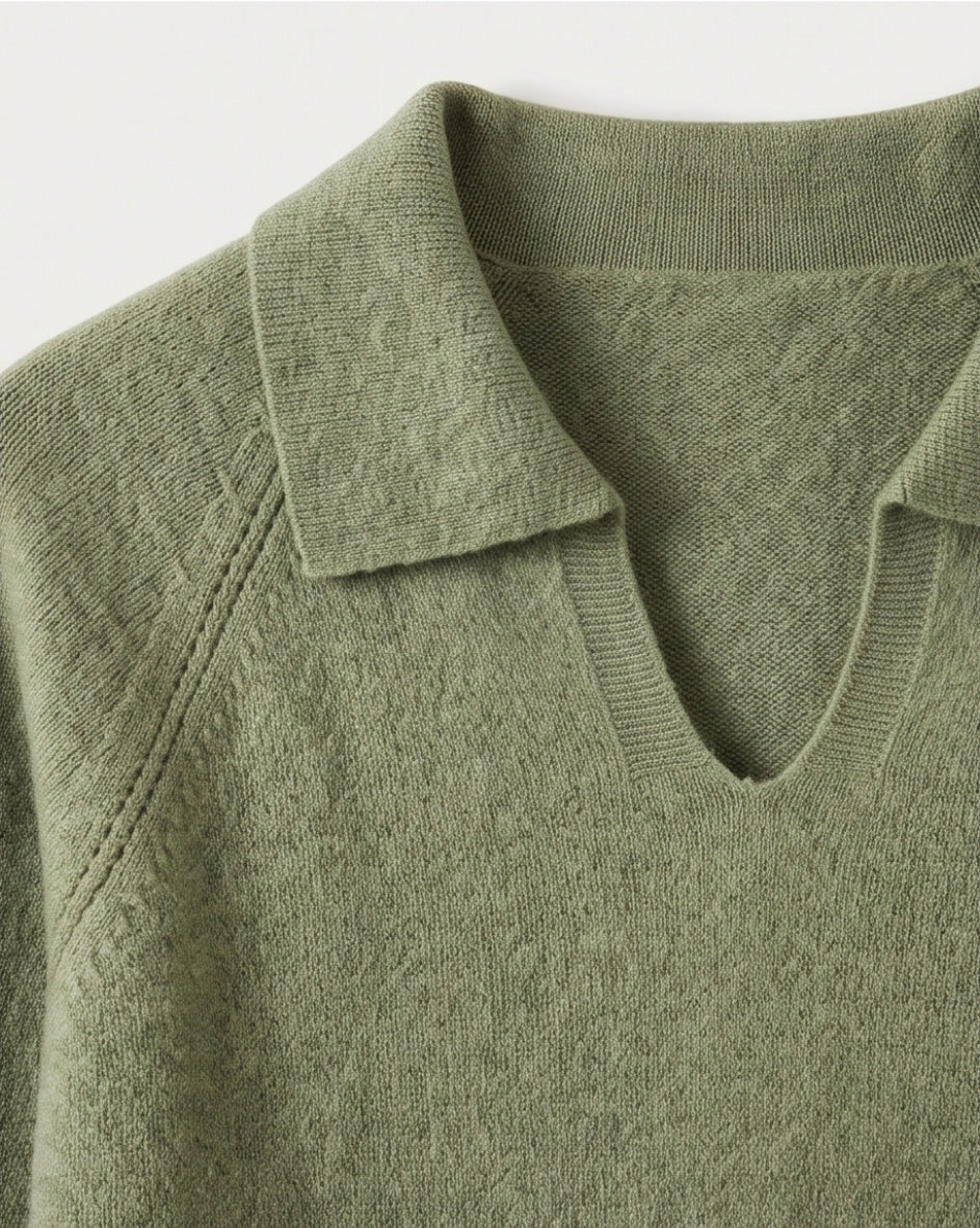 Wollpullover mit Reverskragen – Langarm