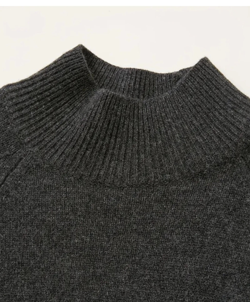 Damen Wollpullover Premium Winter Strickpullover Warm Weich Elegant Schwarz