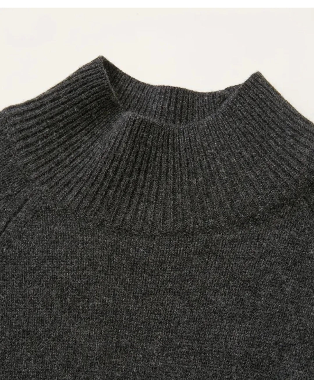 Damen Wollpullover Premium Winter Strickpullover Warm Weich Elegant Schwarz