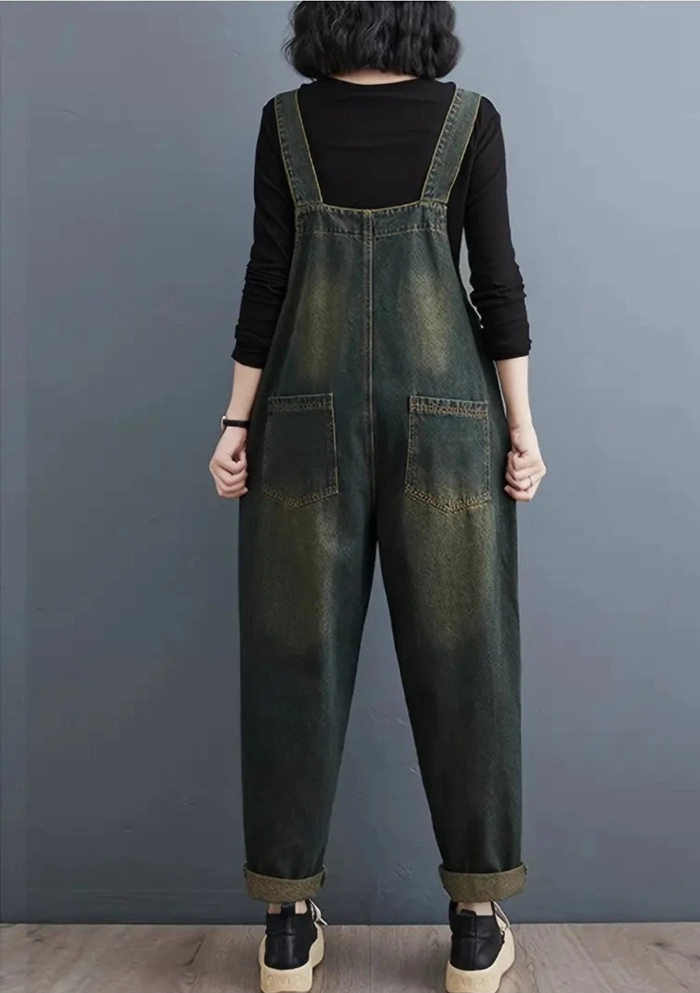 Trendige Damen Latzhose Denim Locker Freizeitlook, Sommer!