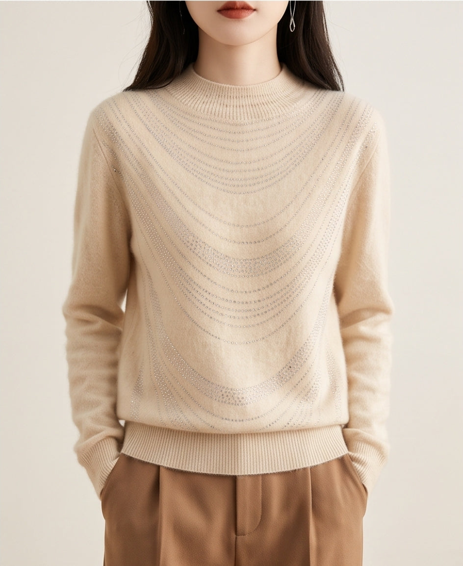 Eleganter Damen Strickpullover Weich Und Elegant Wollpullover
