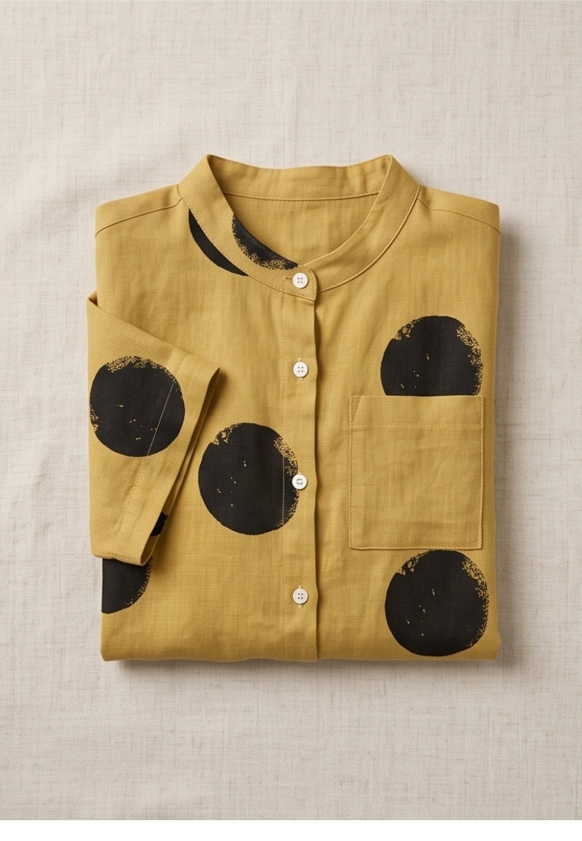 Vintage Bluse mit Polka-Dot-Muster für Damen