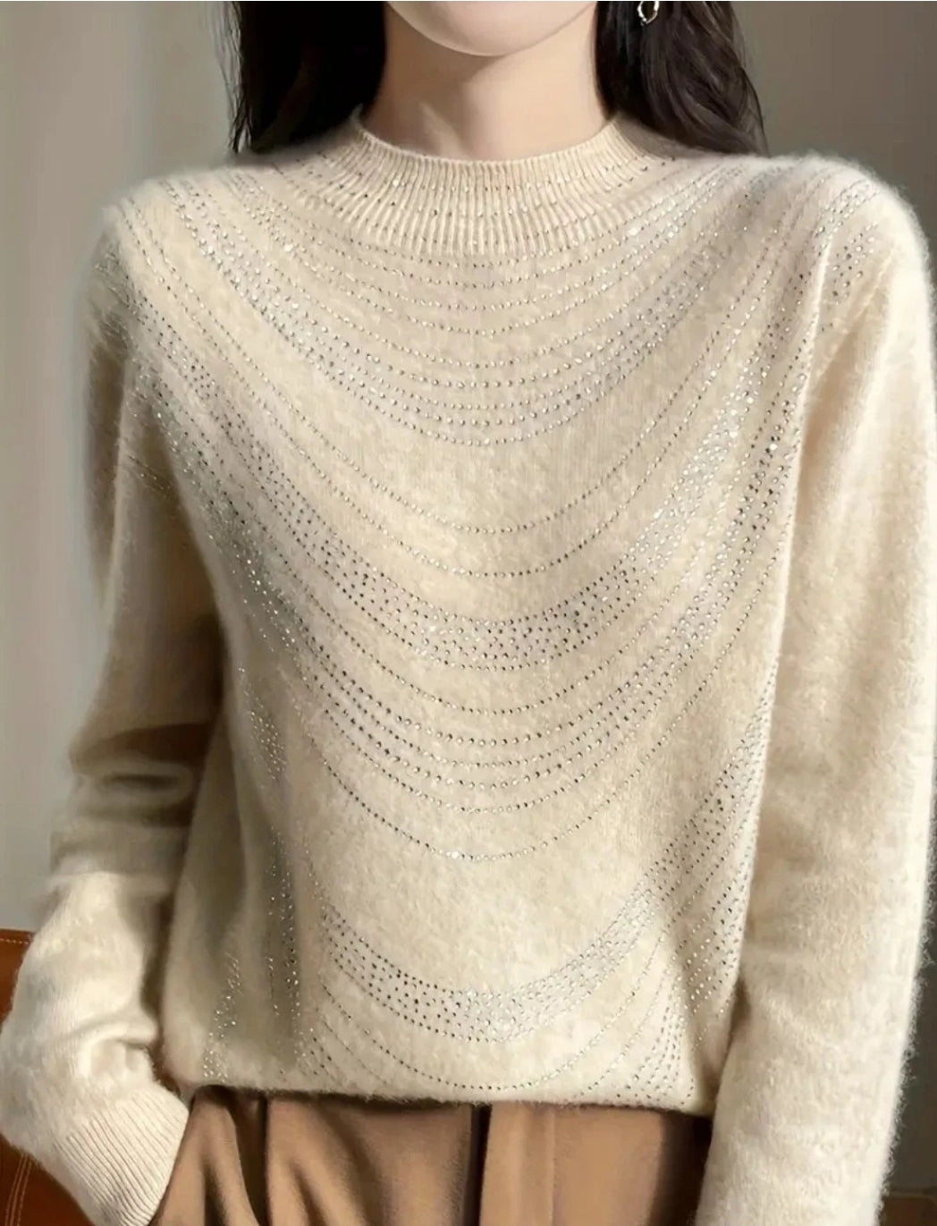 Eleganter Damen Strickpullover Weich Und Elegant Wollpullover