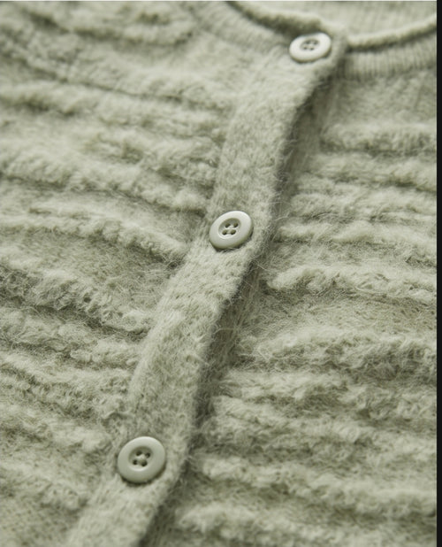 Damen flauschige Strickjacke