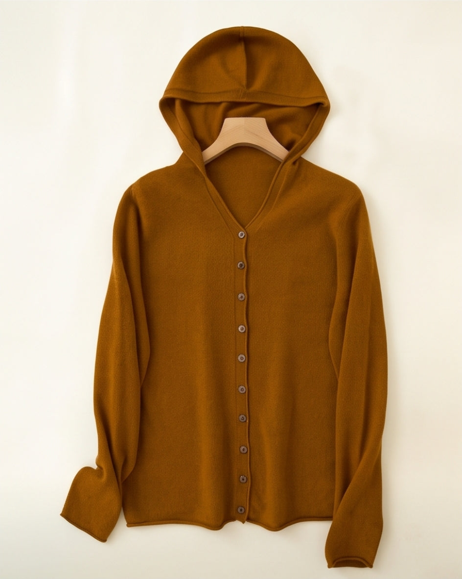 Leichte Wolljacke mit Kapuze