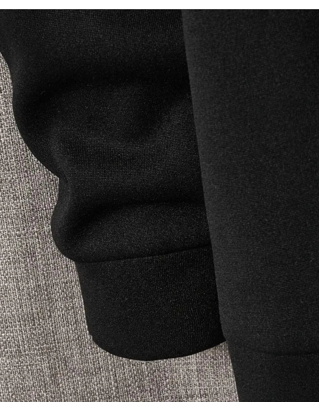 Herren Dünn Lässiges Sweatshirt – Reverse Buchstaben Print –Mit Kordelzugtaschen