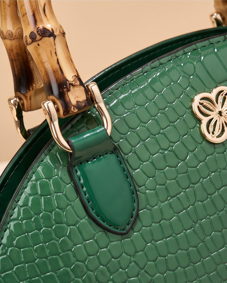 👜 Premium Vintage Bambus-Handtasche für Damen