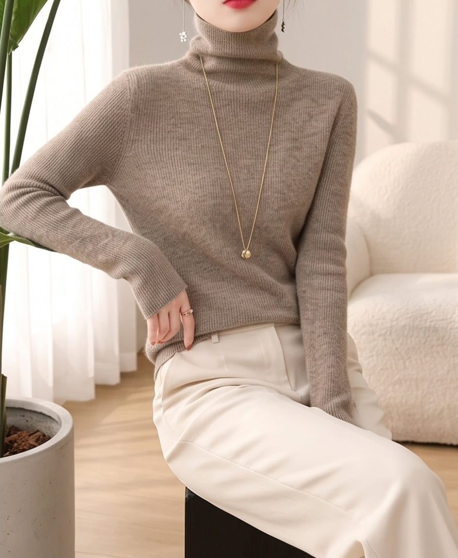 Damen Merino Wollpullover   Figurbetont, warm, hautfreundlich,...